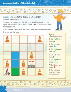 Sample content 2_Grade 1 Math Workbook - 80-Page Expanded Edition | Coding and Financial Literacy