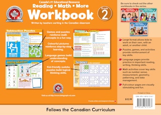 Couverture arri&egrave;re_Grade 2 Workbook Floorpad &ndash; Engaging Reading, Math & Grammar Activities by Canadian Curriculum Press