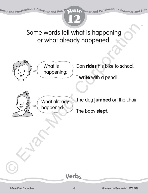 Sample content 4_Grammar & Punctuation, Grade 1 Teacher Resource