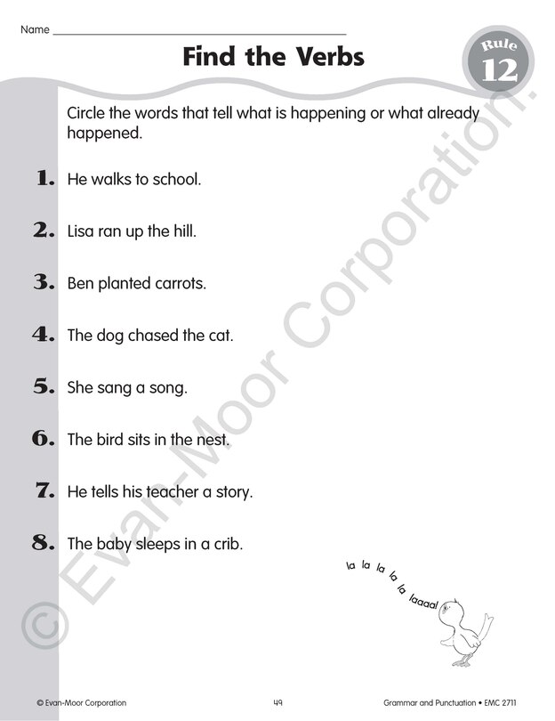 Sample content 5_Grammar & Punctuation, Grade 1 Teacher Resource