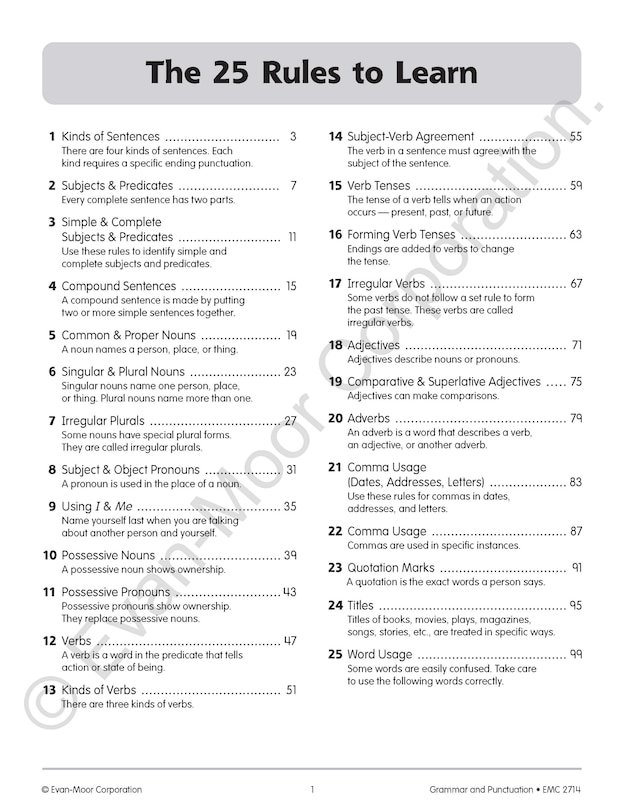 Sample content_Grammar & Punctuation, Grade 4 Teacher Resource
