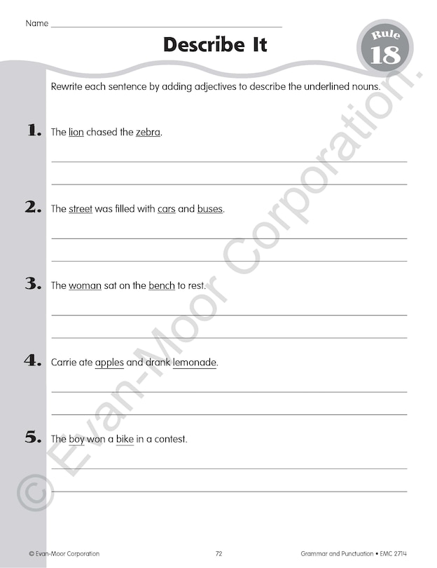 Sample content 3_Grammar & Punctuation, Grade 4 Teacher Resource