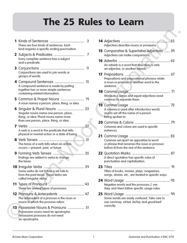 Sample content_Grammar & Punctuation, Grade 5 Teacher Resource
