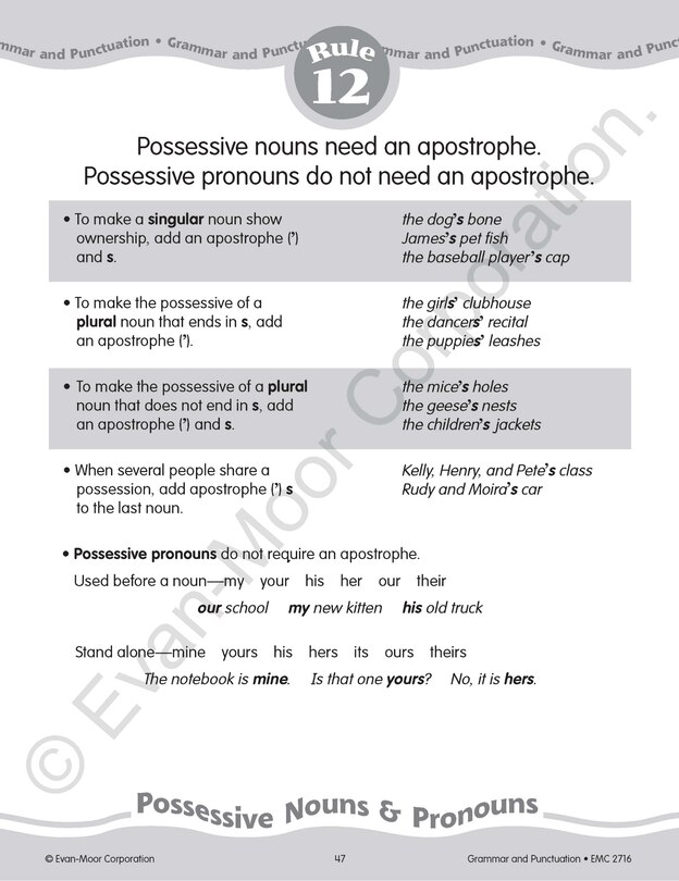 Sample content 2_Grammar & Punctuation, Grade 6 Teacher Resource