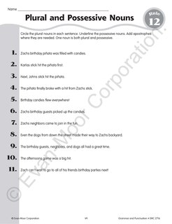 Sample content 4_Grammar & Punctuation, Grade 6 Teacher Resource