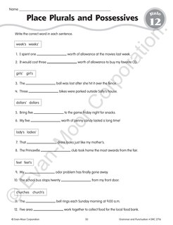 Sample content 5_Grammar & Punctuation, Grade 6 Teacher Resource