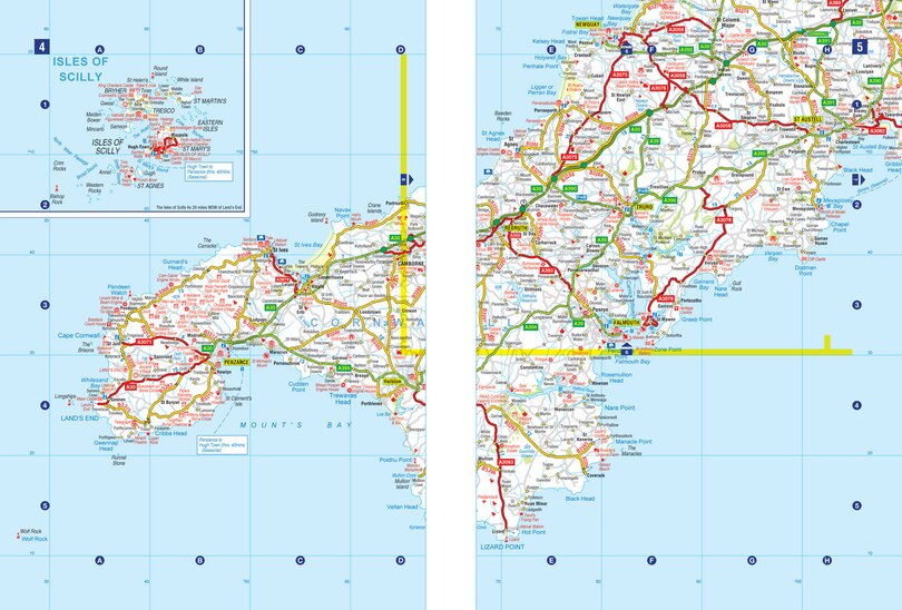 Sample content_Great Britain A-Z Handy Road Atlas 2026 (A5 Spiral)