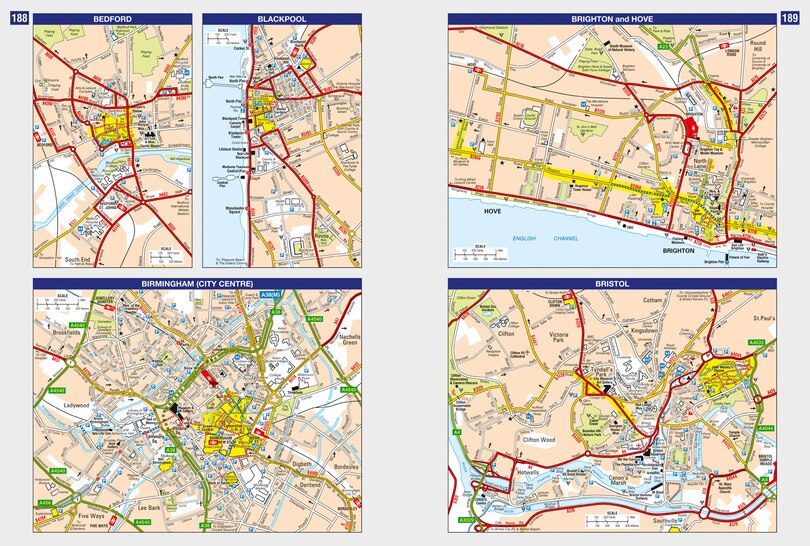 Sample content 3_Great Britain A-z Road Atlas 2022 (a4 Spiral)