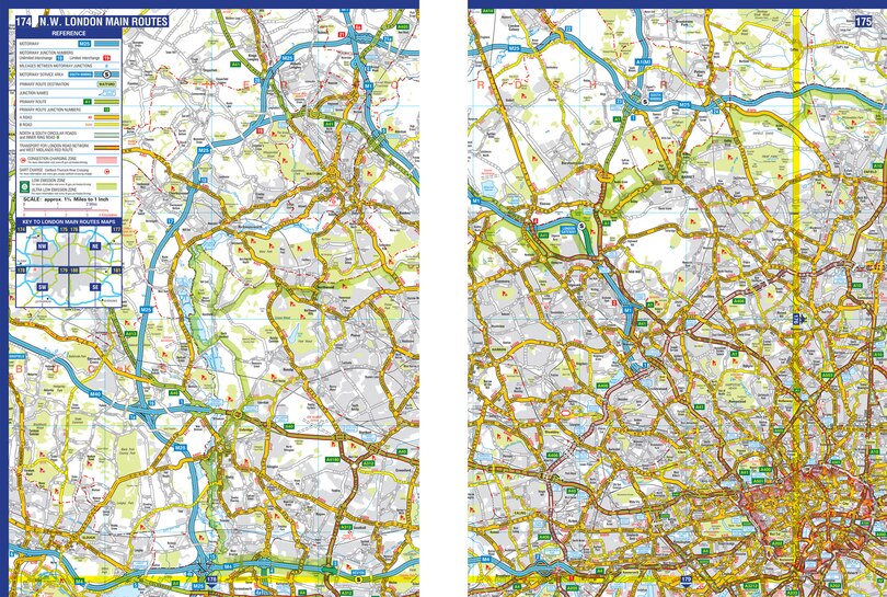 Aper&ccedil;u du contenu 2_Great Britain A-Z Road Atlas 2025 (A4 Spiral)