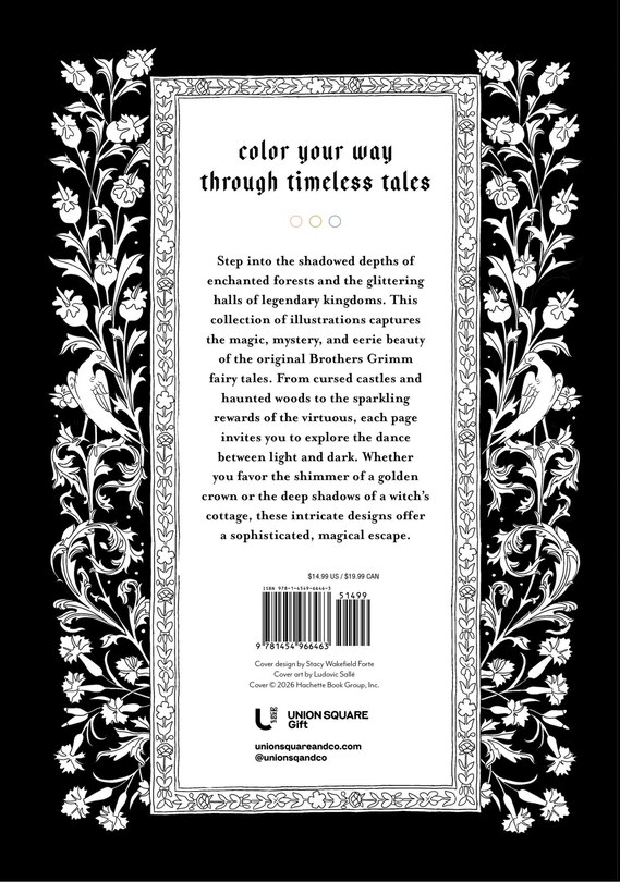 Back cover_Grimm's Fairy Tales: Classics Coloring