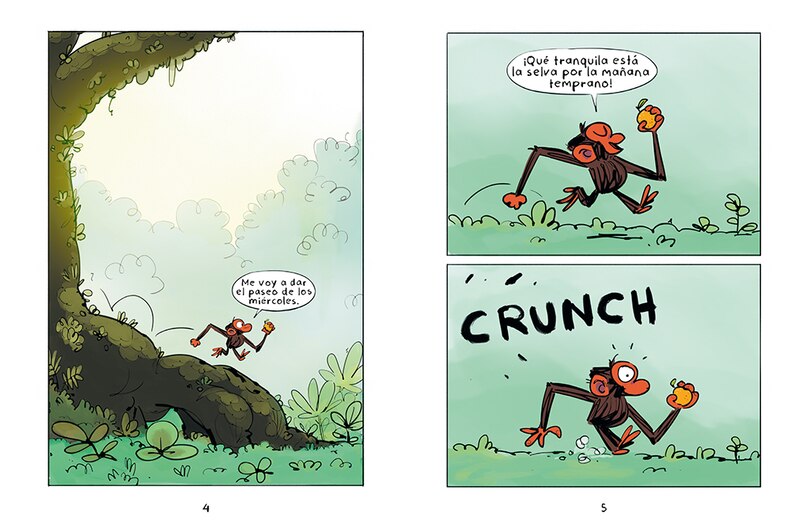 Aper&ccedil;u du contenu_Gru&ntilde;&oacute;n reci&eacute;n exprimido / Grumpy Monkey. Freshly Squeezed: A Graphic Novel Chapter Book