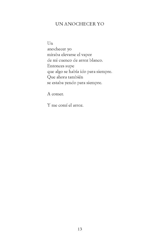 Sample content_Guardé el anochecer en el cajón / I Put Away the Evening Inside a Drawer