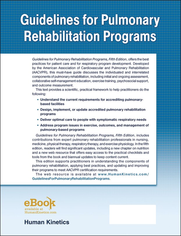 Back cover_Guidelines for Pulmonary Rehabilitation Programs
