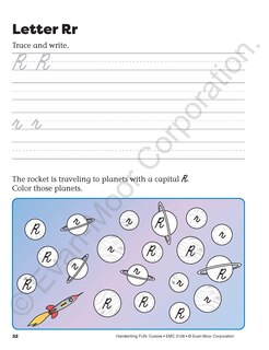 Sample content 4_Handwriting FUN! Cursive, Grade K - 6 Workbook