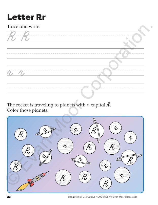 Sample content 4_Handwriting FUN! Cursive, Grade K - 6 Workbook