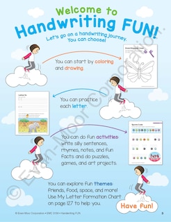 Aperçu du contenu_Handwriting FUN!, Grade K - 6 Workbook