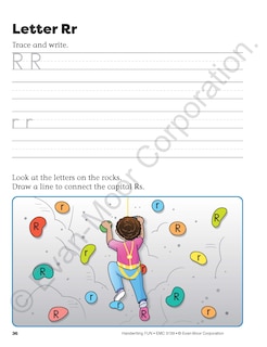 Aperçu du contenu 2_Handwriting FUN!, Grade K - 6 Workbook
