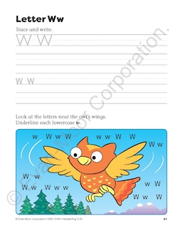 Aperçu du contenu 3_Handwriting FUN!, Grade K - 6 Workbook