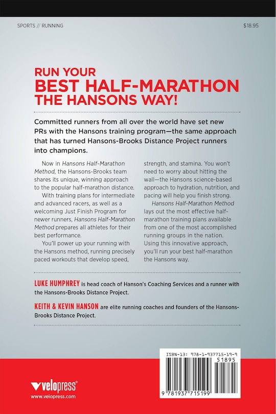 Couverture arri&egrave;re_Hansons Half-marathon Method