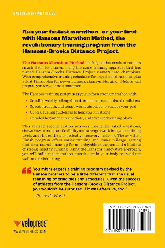 Back cover_Hansons Marathon Method, 2nd Edition