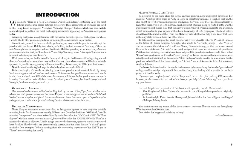 Aperçu du contenu_Hard as a Rock Crosswords: Quite Hard Indeed