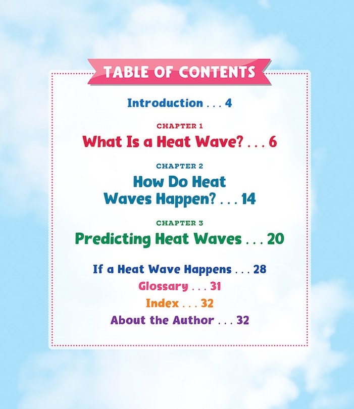 Table of contents_Heat Waves (Learn About: Wild Weather)