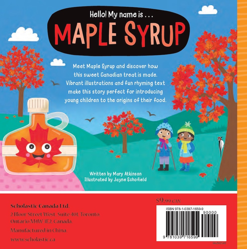 Back cover_Hello! My Name Is . . . Maple Syrup