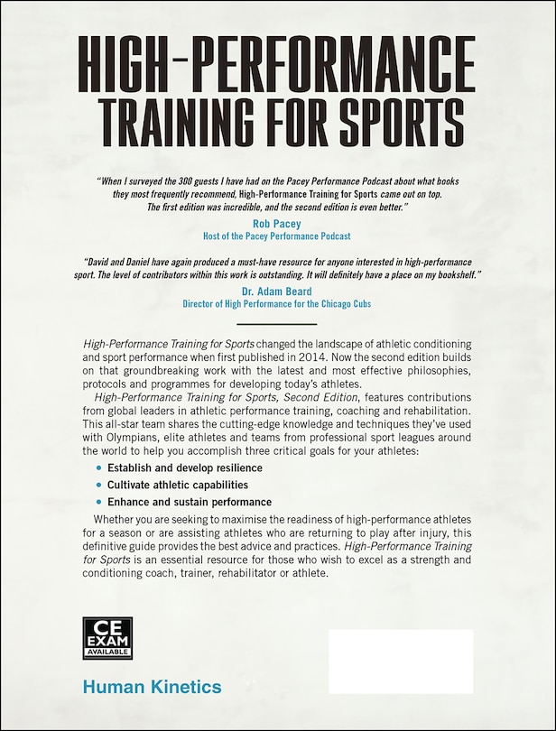 Back cover_High-Performance Training for Sports