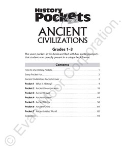 Aperçu du contenu_History Pockets: Ancient Civilizations, Grade 1 - 3 Teacher Resource