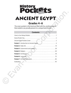 Aperçu du contenu_History Pockets: Ancient Egypt, Grade 4 - 6 Teacher Resource