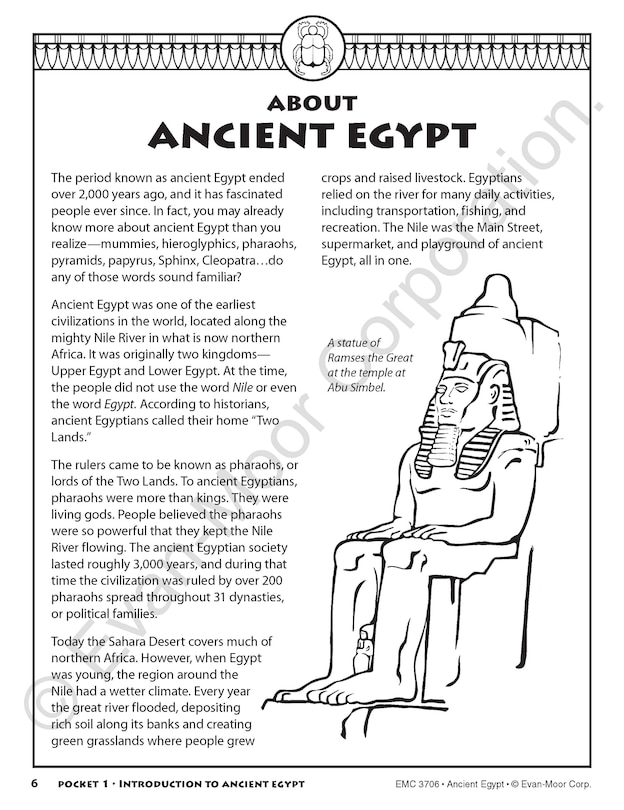 Aperçu du contenu 4_History Pockets: Ancient Egypt, Grade 4 - 6 Teacher Resource