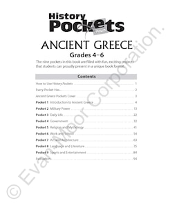 Sample content_History Pockets: Ancient Greece, Grade 4 - 6 Teacher Resource