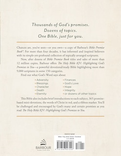 Back cover_Holy Bible KJV: Highlighting God's Promises to You [Gold & Camel]