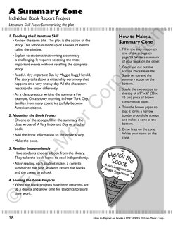 Aperçu du contenu 3_How to Report on Books, Grade 3 - 4 Teacher Resource