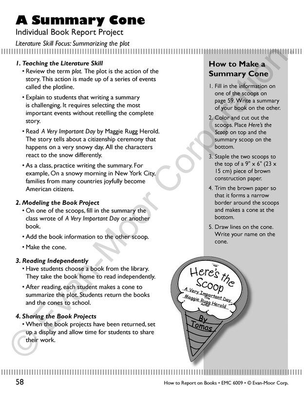 Aperçu du contenu 3_How to Report on Books, Grade 3 - 4 Teacher Resource