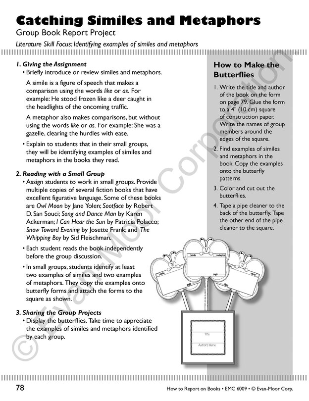 Aperçu du contenu 5_How to Report on Books, Grade 3 - 4 Teacher Resource