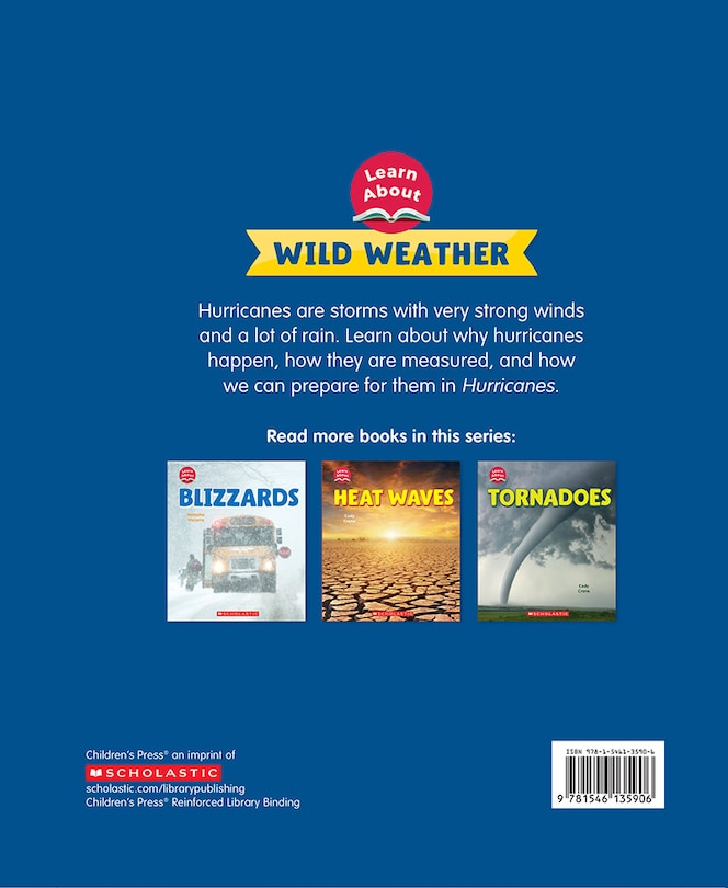 Back cover_Hurricanes (Learn About: Wild Weather)