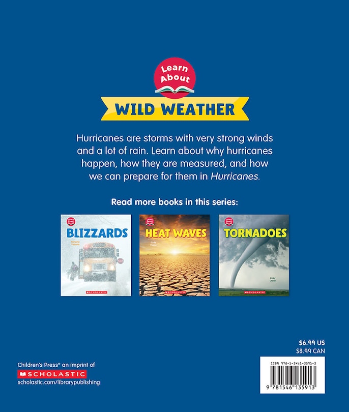 Back cover_Hurricanes (Learn About: Wild Weather)