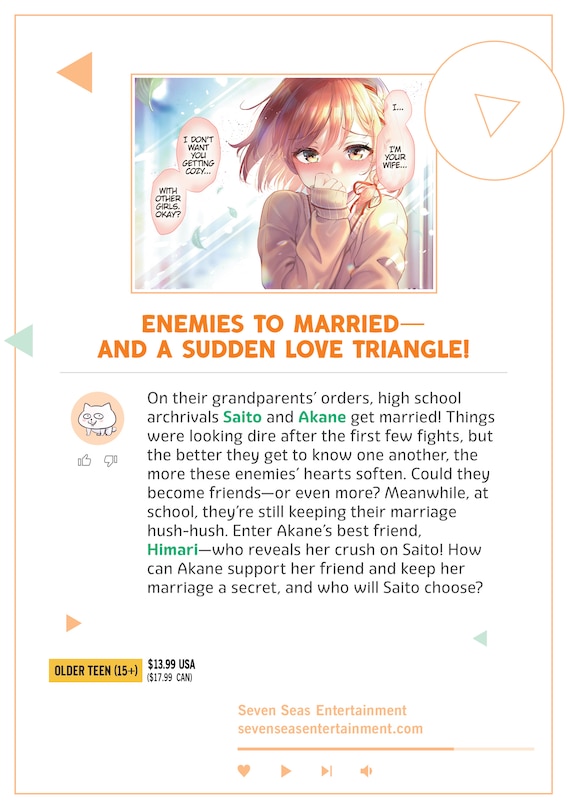 Couverture arrière_I Got Married to the Girl I Hate Most in Class (Manga) Vol. 2