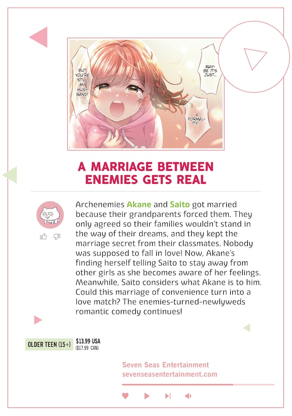 Back cover_I Got Married to the Girl I Hate Most in Class (Manga) Vol. 3