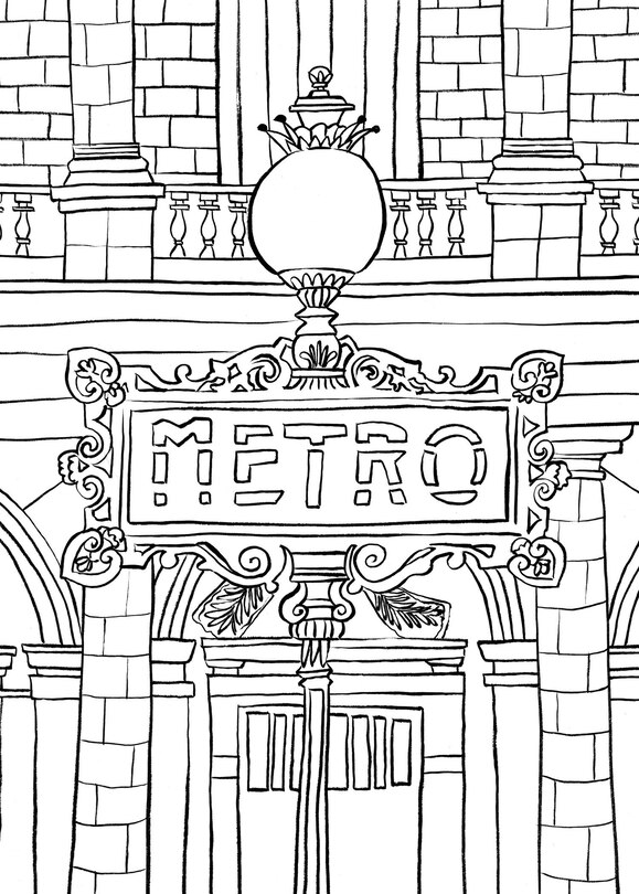 Sample content 2_Iconic Paris Coloring Book