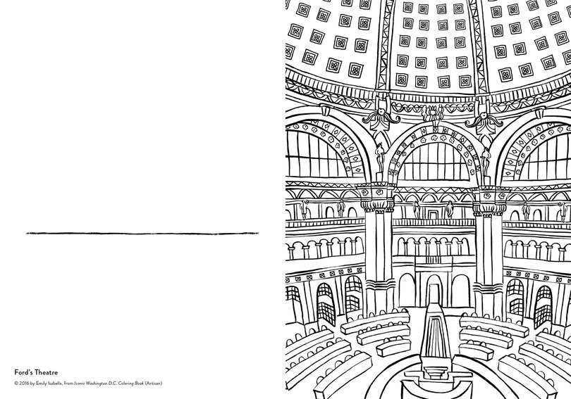 Sample content_Iconic Washington D.C. Coloring Book
