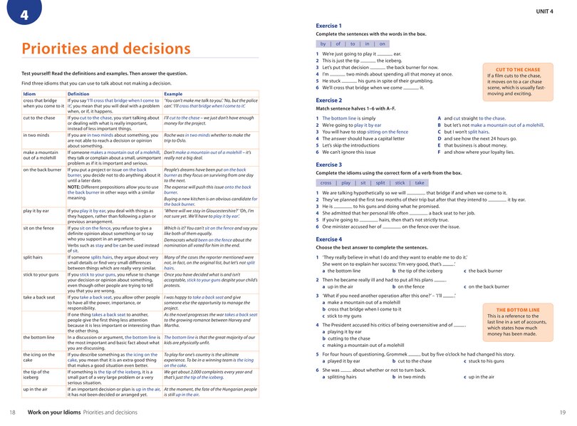 Aper&ccedil;u du contenu_Idioms