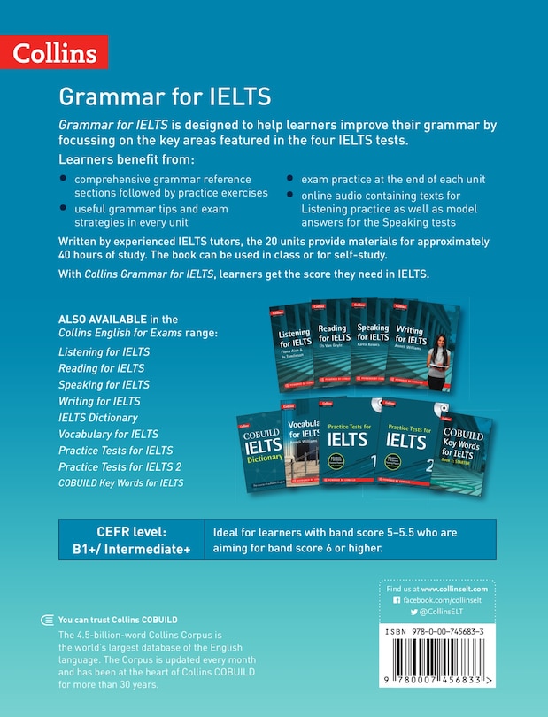 Couverture arri&egrave;re_IELTS Grammar IELTS 5-6+ (B1+)