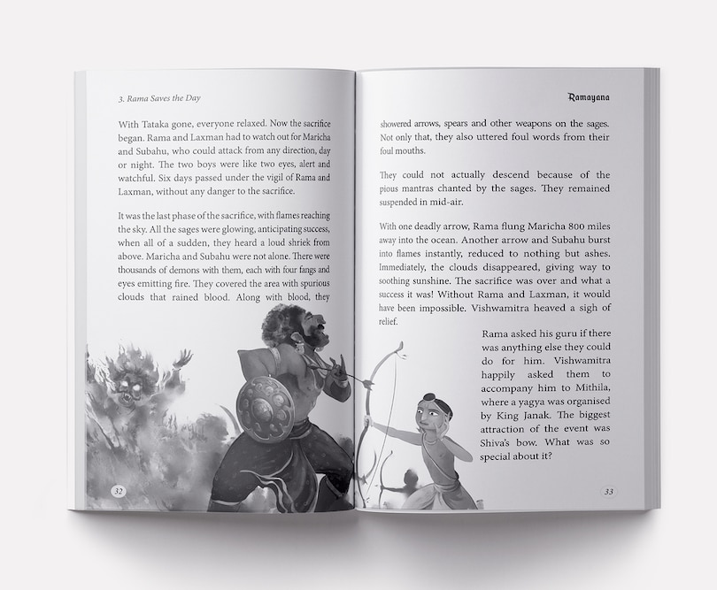 Sample content 2_Illustrated Ramayana For Children (Black and White)