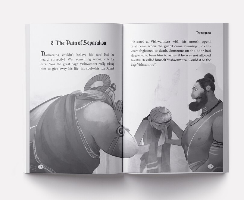 Sample content 3_Illustrated Ramayana For Children (Black and White)