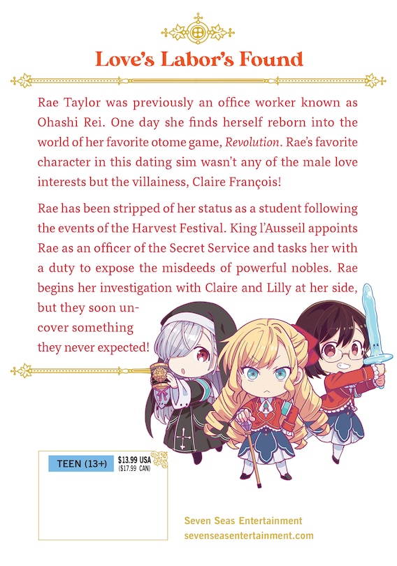 Back cover_I'm in Love with the Villainess (Manga) Vol. 9