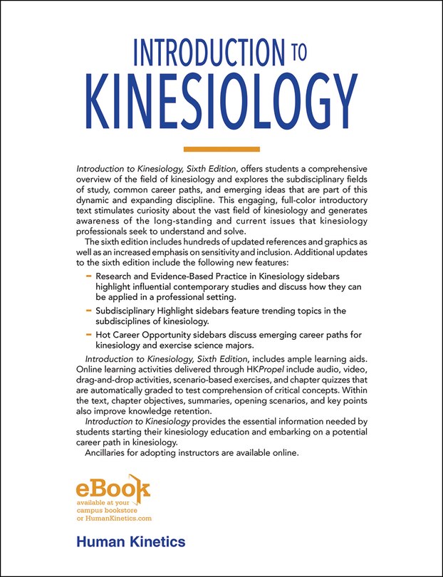 Couverture arri&egrave;re_Introduction To Kinesiology