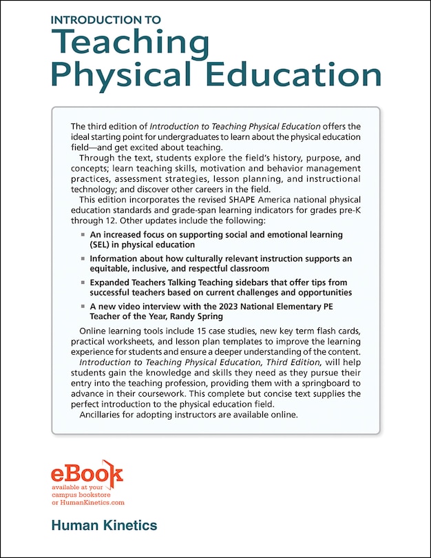 Back cover_Introduction to Teaching Physical Education