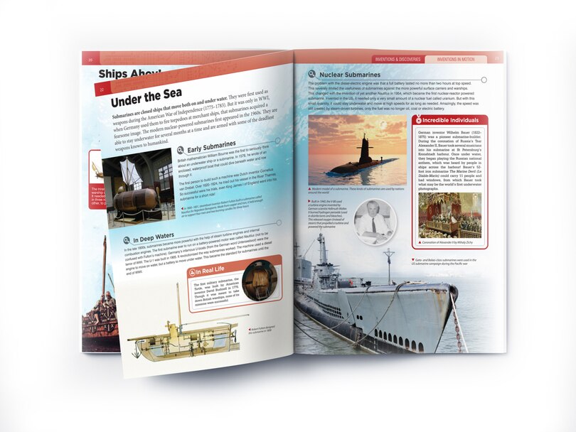 Aper&ccedil;u du contenu_Inventions & Discoveries - Inventions in Motion: Knowledge Encyclopedia For Children